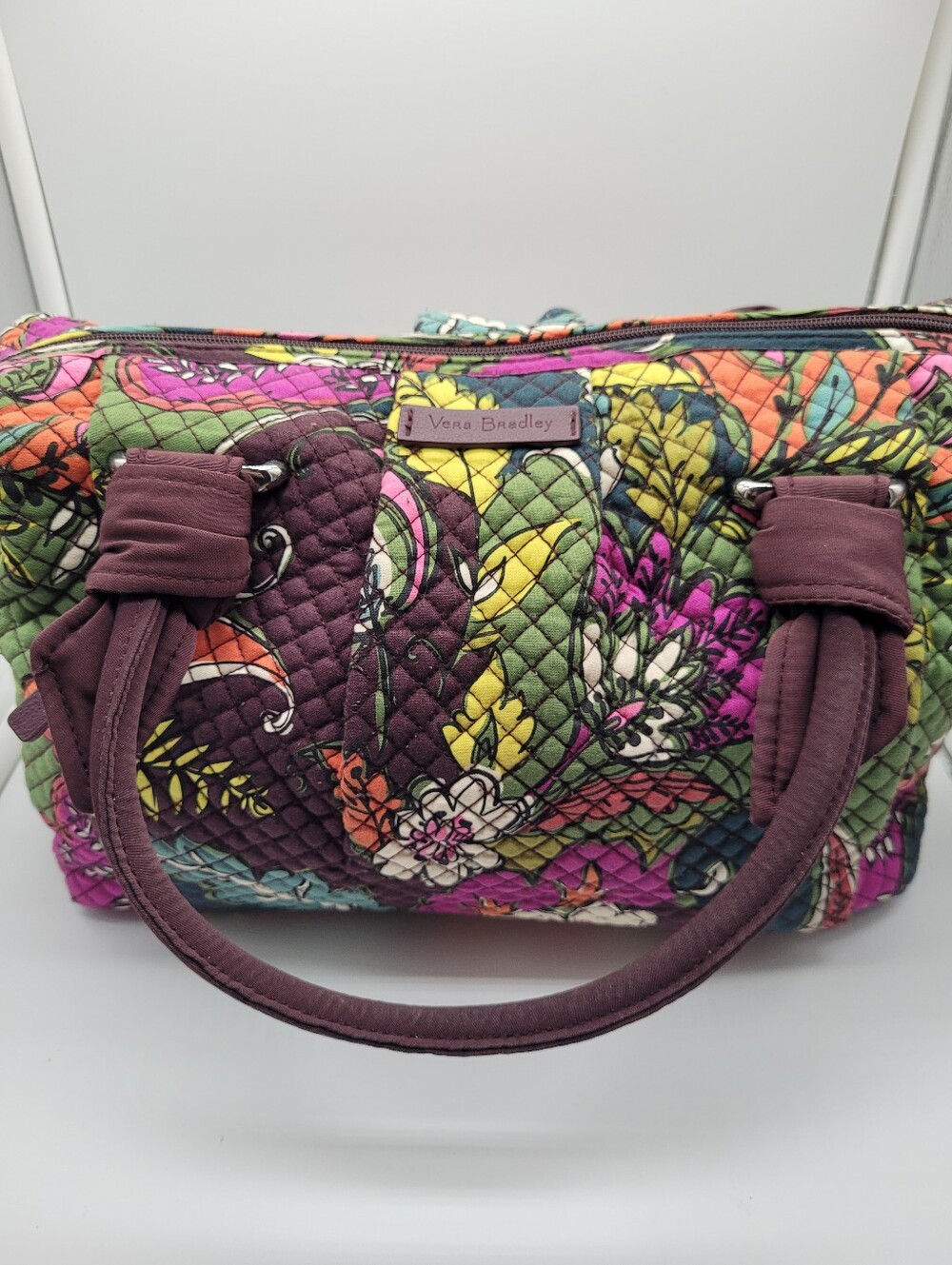 Vera Bradley Hadley Satchel in Autumn Leaves - Pristine Condition